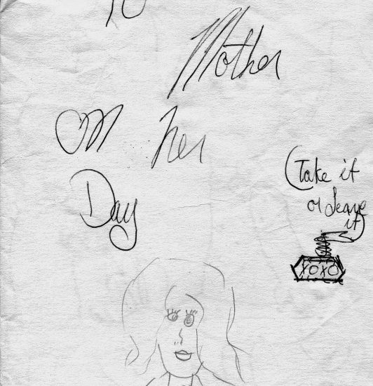 1970s homemade card mother's day