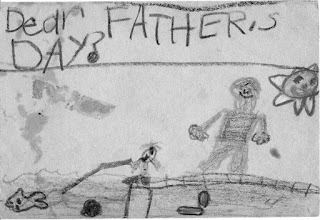 1970s homemade father's day card
